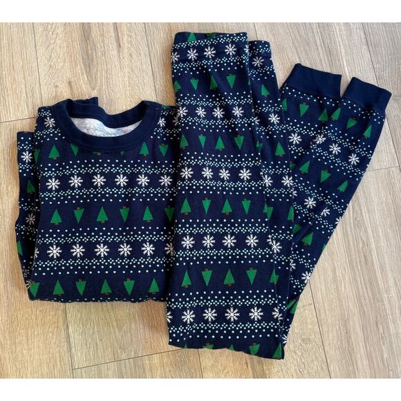 Hanna Andersson 160 CM (US 14) Christmas Winter Long John Pajama Moon & Back - Picture 1 of 6
